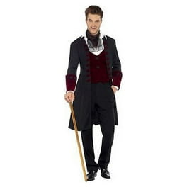 Male Fever Gothic Vamp Costume Adult Black Red Male Fever Gothic Vamp Costume Adult Black Red