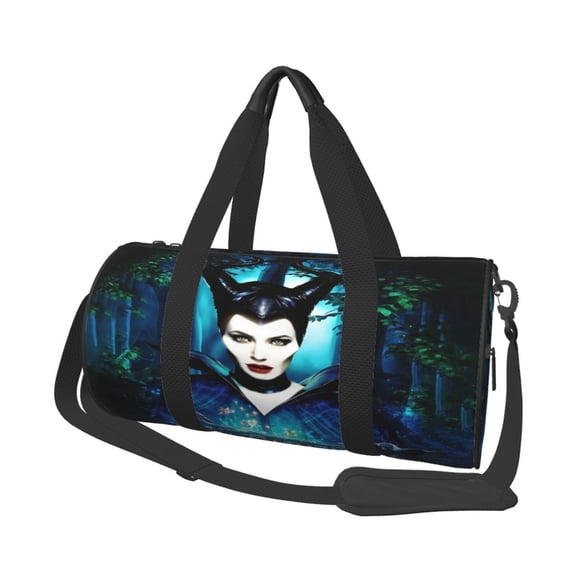 Male-Ficen Gym Bag Cartoon Printed Gym Bag Cylinder Gym Bag Sports Luggage Bag Weekend Luggage Bag