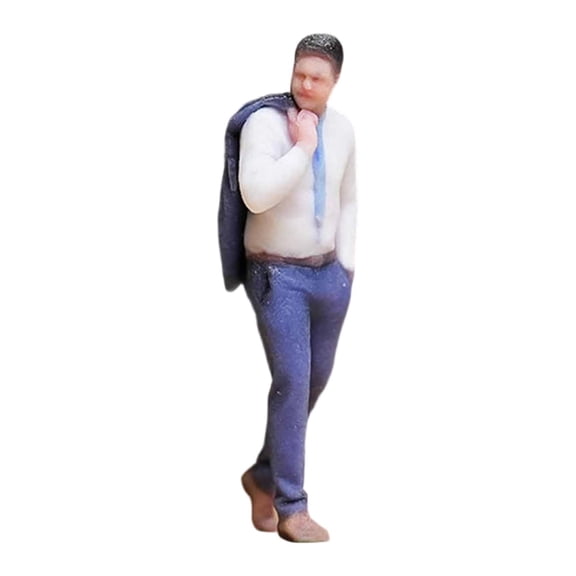 Male Figure Model Tiny People Accessory Resin Material for Photography Hobby and Model Train Display