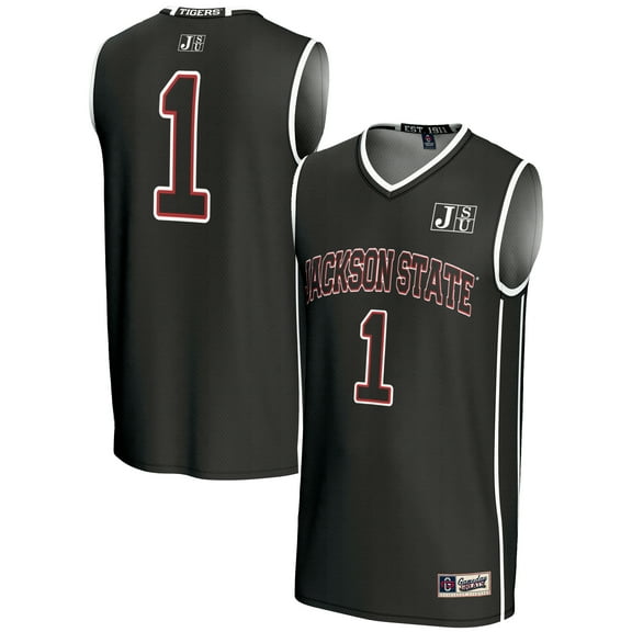 Male GameDay Greats #1  Black Jackson State Tigers  Lightweight Basketball Jersey