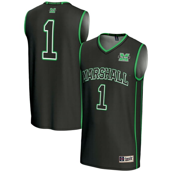 Male GameDay Greats #1  Black Marshall Thundering Herd  Lightweight Basketball Jersey