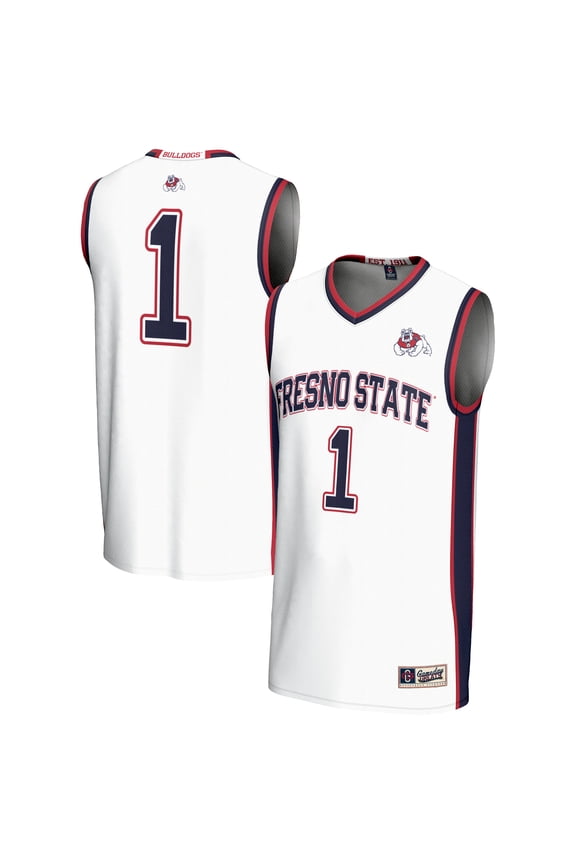 Male GameDay Greats #1 White Fresno State Bulldogs Lightweight Basketball Jersey