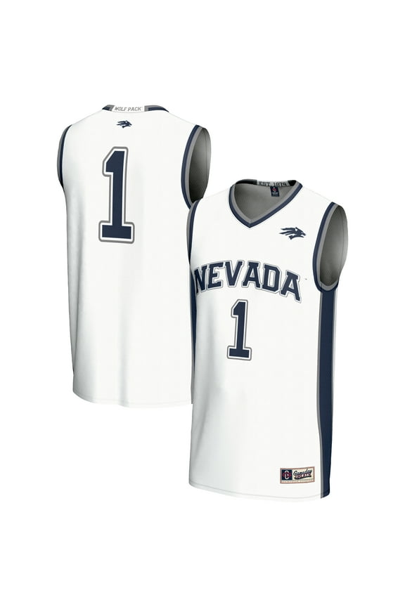 Male GameDay Greats #1 White Nevada Wolf Pack Lightweight Basketball Jersey