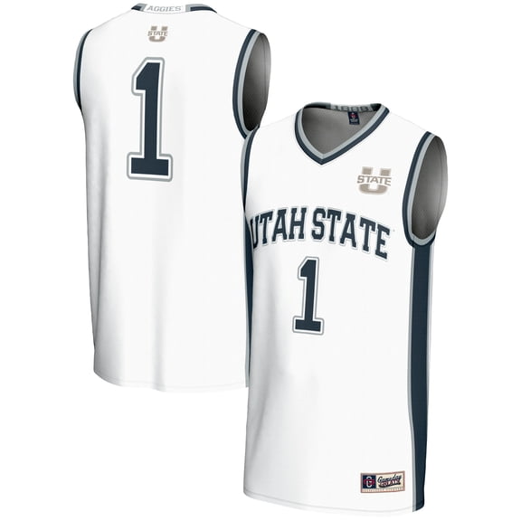 Youth GameDay Greats White #1 Utah State Aggies Lightweight Basketball Jersey