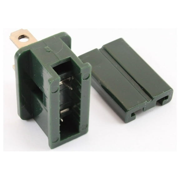Male Gilbert/Vampire Plug for SPT-1 Cable, Dark Green, 25 Pack, UL Listed (NOT Compatible with SPT-2 Wire!)