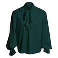 thumbnail image 1 of Male Gothic Vintage Court Shirt Turn Down Hem Long Sleeve Puff Sleeve Shirt, 1 of 1