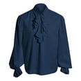 thumbnail image 1 of Male Gothic Vintage Court Shirt Turn Down Hem Long Sleeve Puff Sleeve Shirt, 1 of 1
