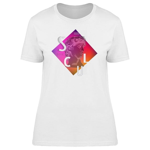 Male Gradient Scultpure Scul T-Shirt Women -Image by Shutterstock, Female Large