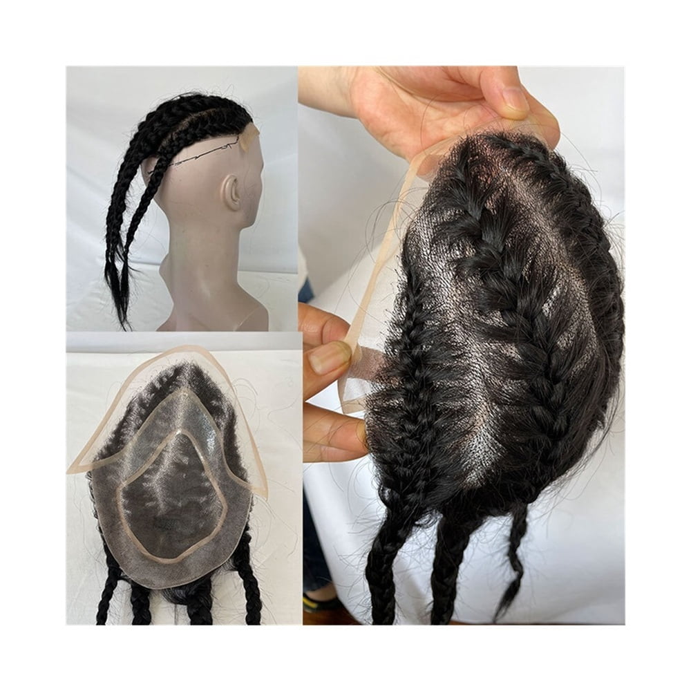 Male Hair Prosthesis Mono Base with PU Base Hair System 12
