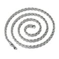 thumbnail image 1 of Male Hip Hop Rope Chain Necklace Men Women Silver Jewelry 5MM Width 22inch, 1 of 5