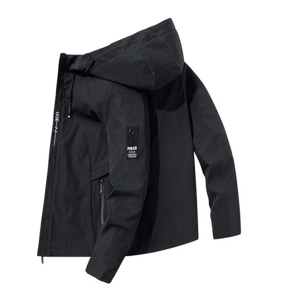 Male Hooded Windproof Warm Casual Jacket