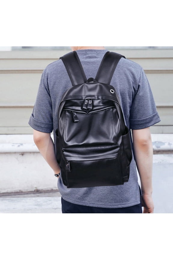 Male Korean Men's Backpack Large Capacity,Brown
