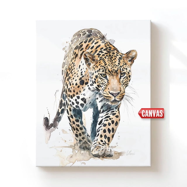 Male Leopard Wild Animal On Safari African Picture Boy Girl Woman Wall ...