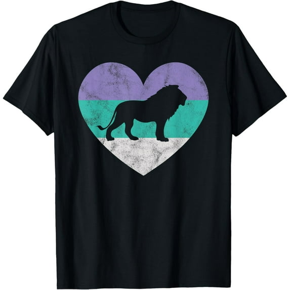 Male Lion Gift Shirt For Women & Girls Retro Cute