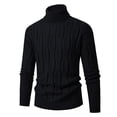 thumbnail image 1 of Male Long Sleeved High Neck Thick Needle Knitted Pullover Solid Color Sweater Warm Knit Sweater, 1 of 2