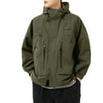 thumbnail image 1 of Male Loose Fitting Trendy Work Jacket Lightweight Windproof Hooded Sprinter Jacket, 1 of 4