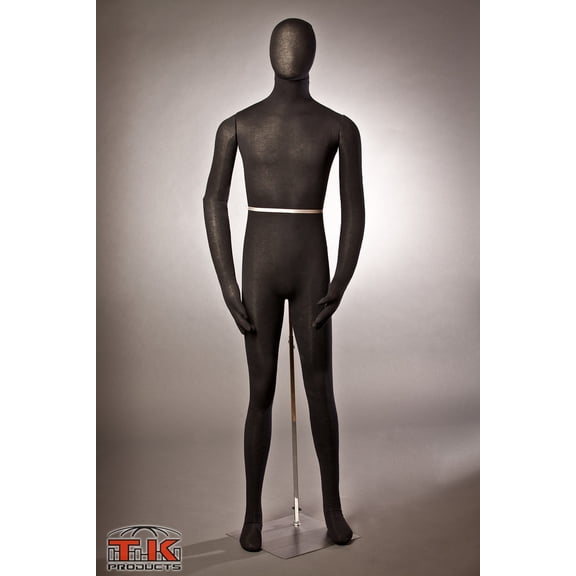 Male Mannequin, Flexible Posable Full-size In Black