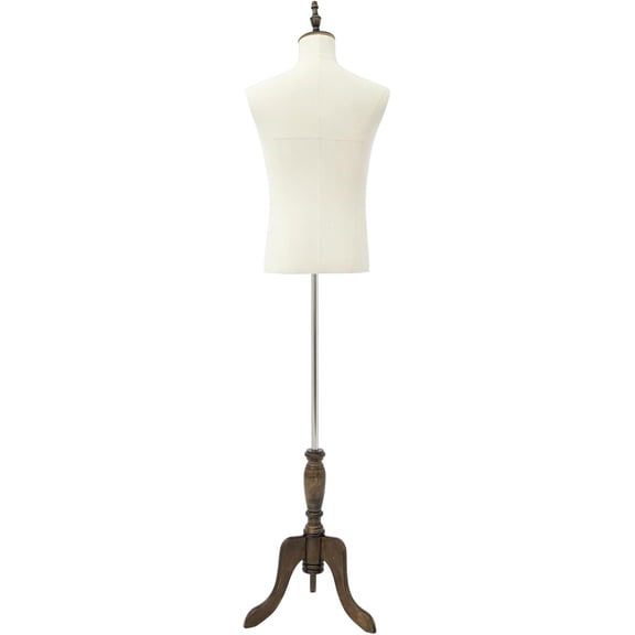 Male Mannequin, Height Adjustable Male Dress Form Manne-quin, Half Body Mannequin Torso Clothing Manikin with Stand, for Clothing Store Shop Window Display