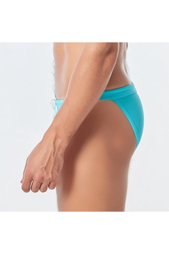 Male Mens Swimwear Clothing Solid Solid Color Surf Swiming Trunks Water Sport Bathing Suit Beach Beach Shorts Gay Sky Blue M Fangkenuo