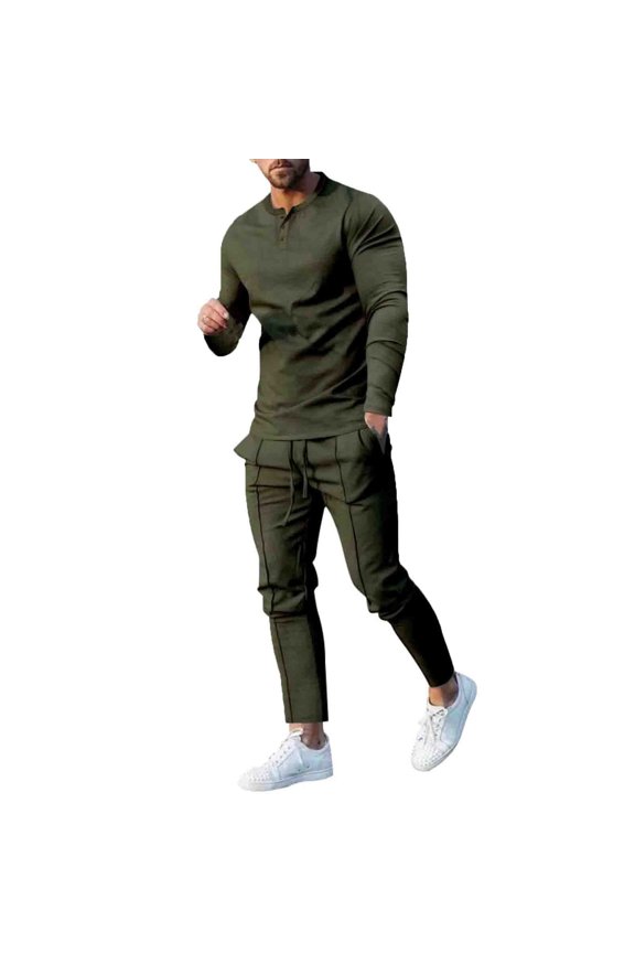 Male Mesh Long Sleeve Suit Pocket Top And Pocket Long Pant Sport Two Piece Set