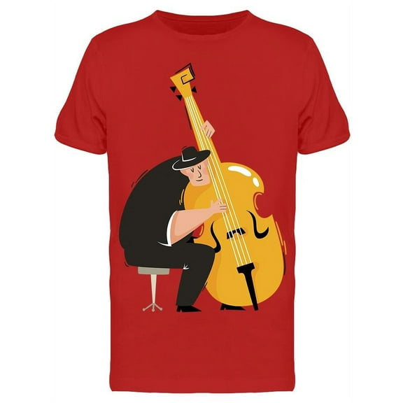 Male Musician Double Bass T-Shirt Men -Image by Shutterstock, Male Medium