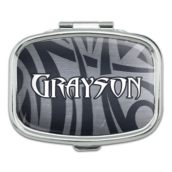 Male Names - Grayson - Rectangle Pill Box