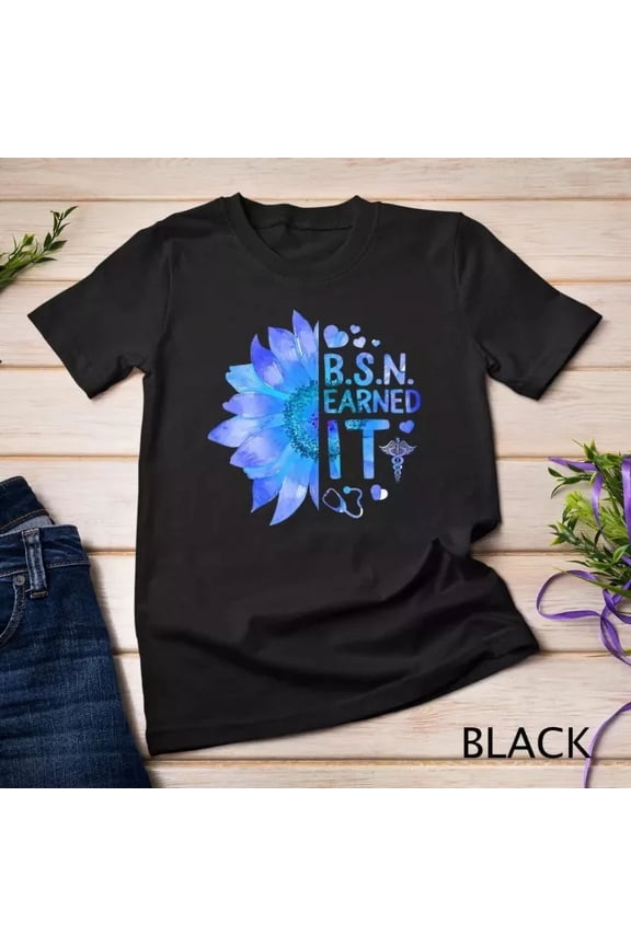 Male Nurse Blue Bsn Earned It Nursing School Graduation Rn Men Unisex T-Shirt ., Unisex T-Shirt
