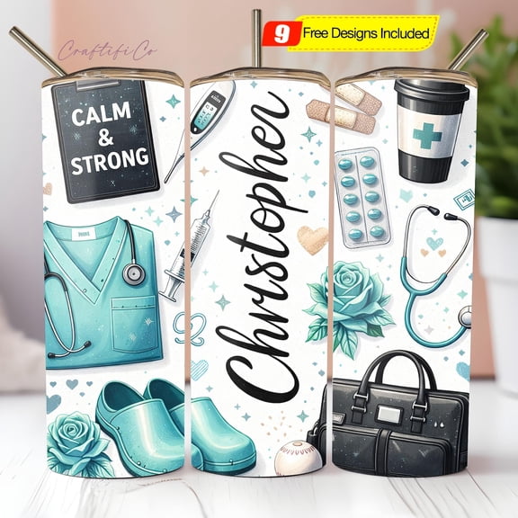 Male Nursing Tumbler For 20 Oz Skinny Sublimation, Male Nurse Tumbler , Personalized Medical , Murse ,