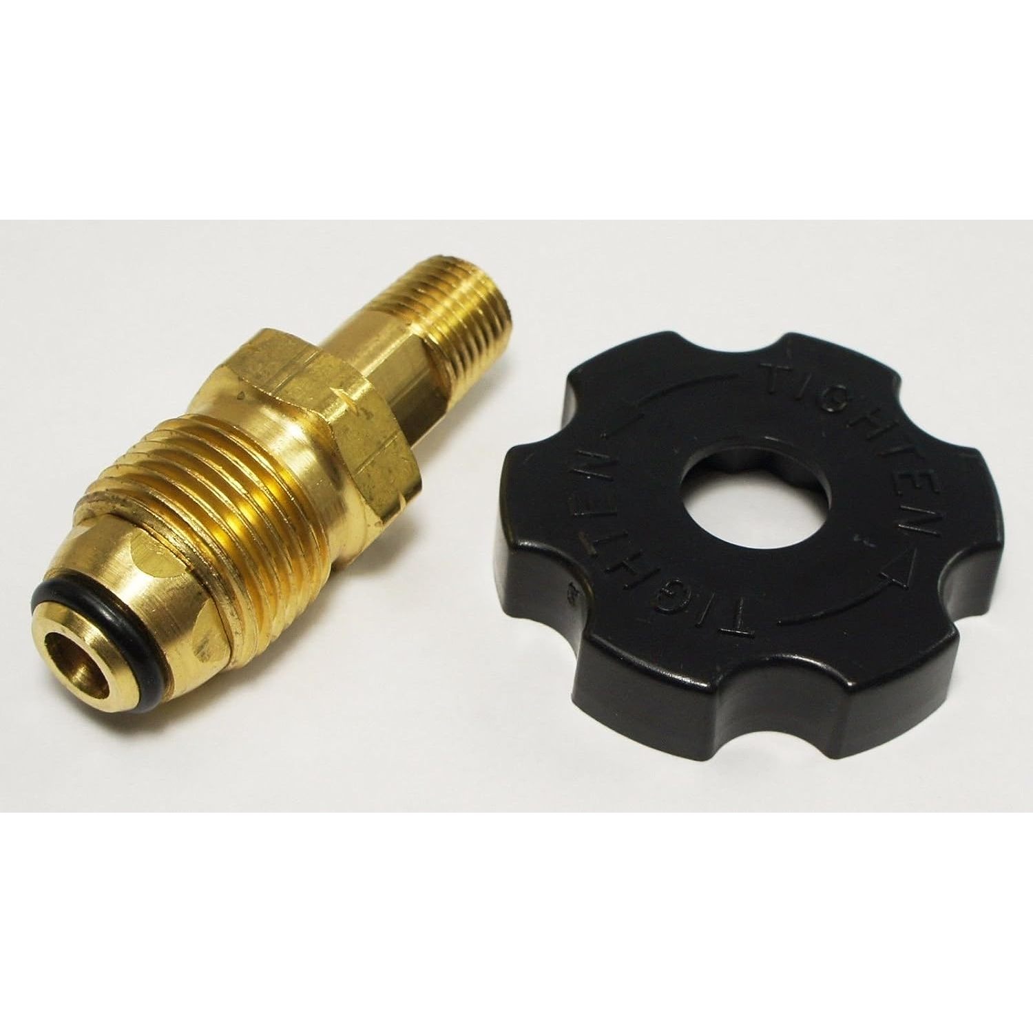 Male POL to Male 1/4" NPT Pipe Thread Plastic Hand Wheel Propane CGA510 Fitting