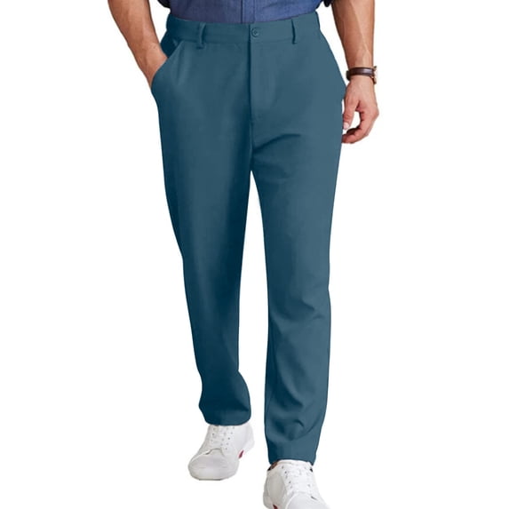 Male Pants Stretch Solid Black Smart Casual Men's Trousers Office Quick Dry Suit Pants New Spring Autumn Korean Straight Pants