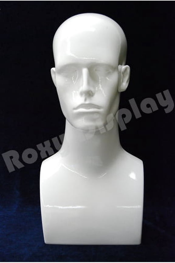 Male Plastic Mannequin Head Bust Wig Hat Jewelry Display #ERAW-PS