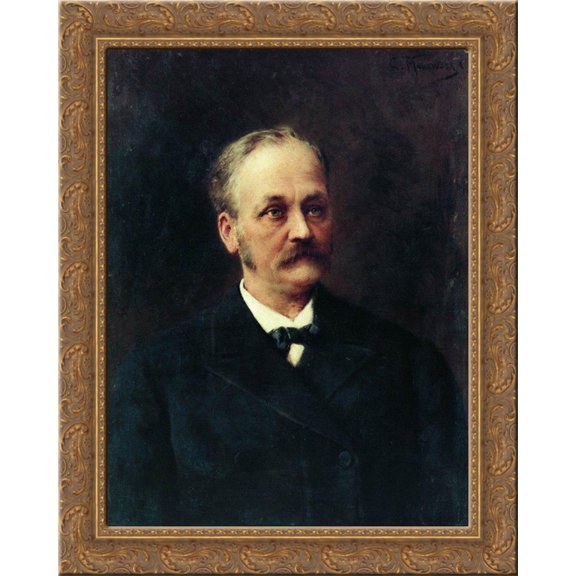 Male Portrait 20x24 Gold Ornate Wood Framed Canvas Art by Makovsky, Konstantin