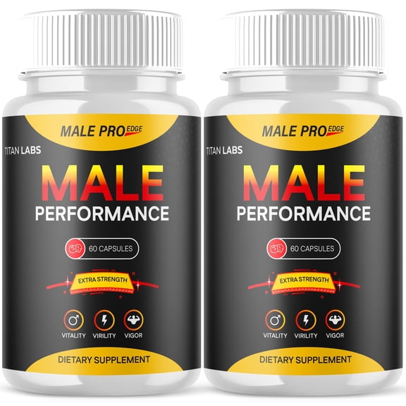 Male Pro Edge Advanced Formula Natural Supplement Pills for Max Strength 120 Capsules