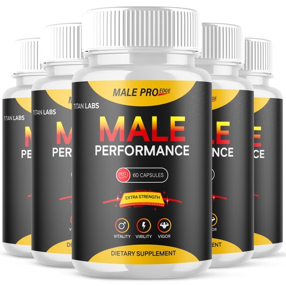 Male Pro Edge Advanced Formula Natural Supplement Pills for Max Strength 300 Capsules