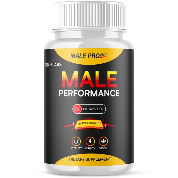 Male Pro Edge Advanced Formula Natural Supplement Pills for Max Strength 60 Capsules