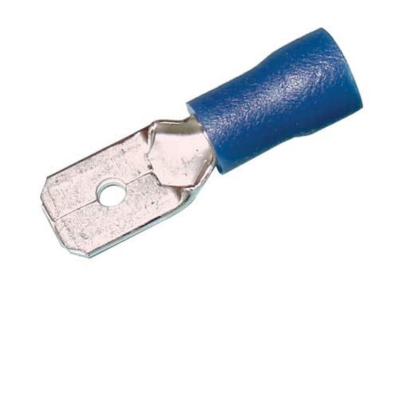 Male Quick Disconnect Vinyl Insulated .250" 16-14 AWG (Blue) - 100PK