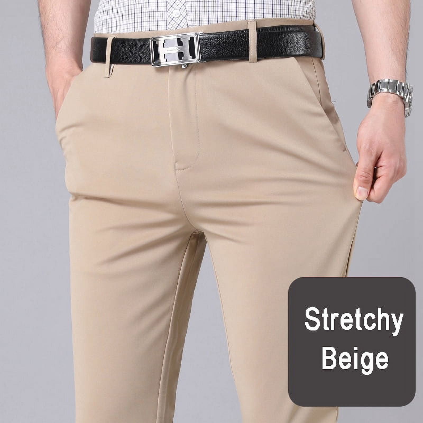 Male Smart Casual Pants Stretchy Sports Men's Fast Dry Trousers Spring ...