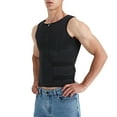 Male Sport Body Shaper Wear Waist Belt Vest Zipper Tights Shape Wear