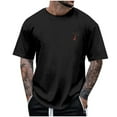 thumbnail image 1 of Male Spring And Autumn All Print Short Sleeve Round Neck T Shirt Floral Fashion Trend Bottoming Shirt Blank Tee Shirts Long Sleeved Shirts Mens Tee Shirts Mens Loose Fit T Shirts for Men Bulk Shirts, 1 of 4