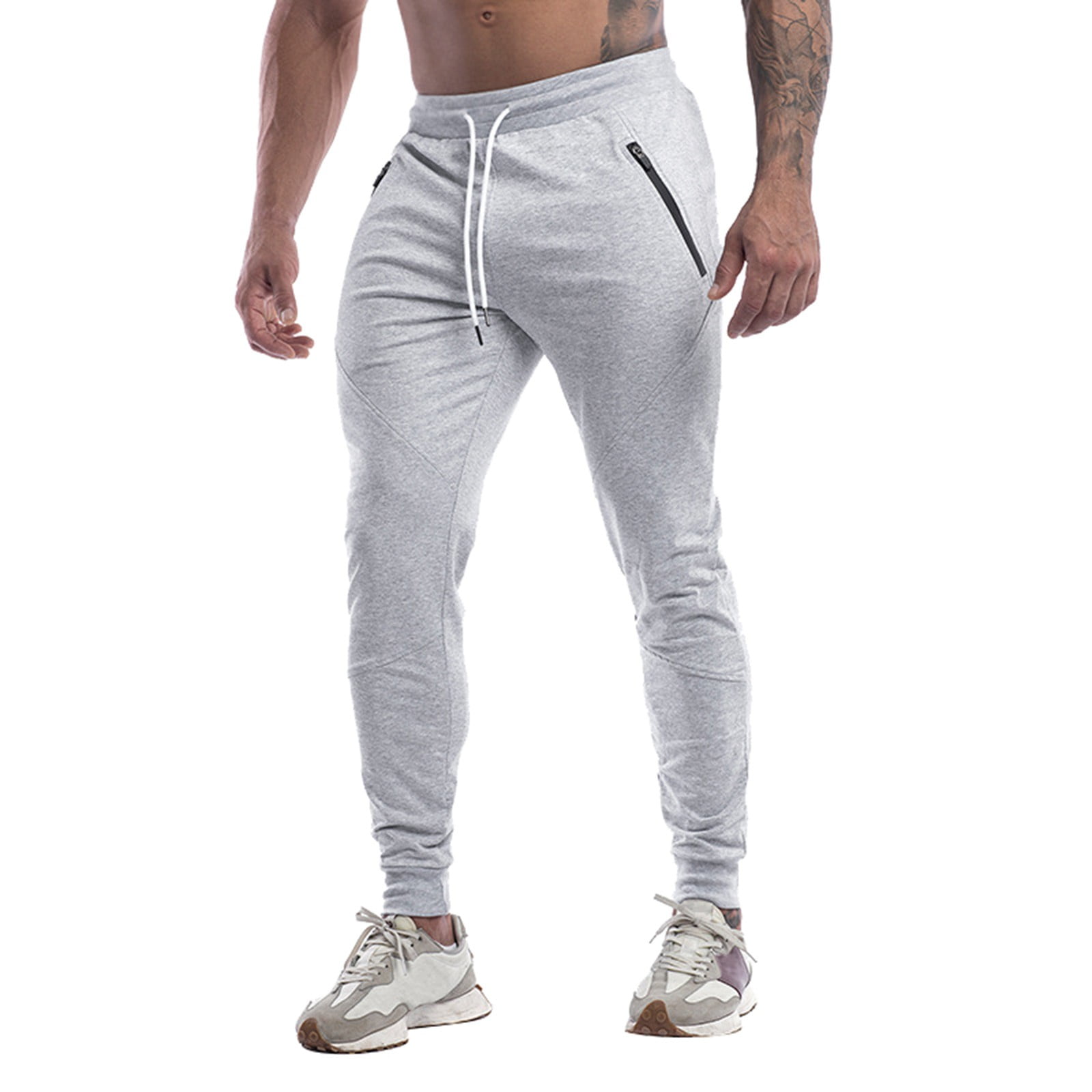 Male Spring Casual Fitness Running Trousers Drawstring Loose Waist Color  Matching Pants Zip Pocket Loose Sweatpants 10 Star Big House Men Pants Mens  Casual Pants Relaxed Fit Glitter Foam Star 