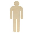 thumbnail image 1 of Male Stick Figure Cutouts 12 x 4-7/8-inch, Pack of 1 Unfinished Wood Crafts Blank, Wooden Shapes for Crafts/ Decor, by Woodpeckers, 1 of 5