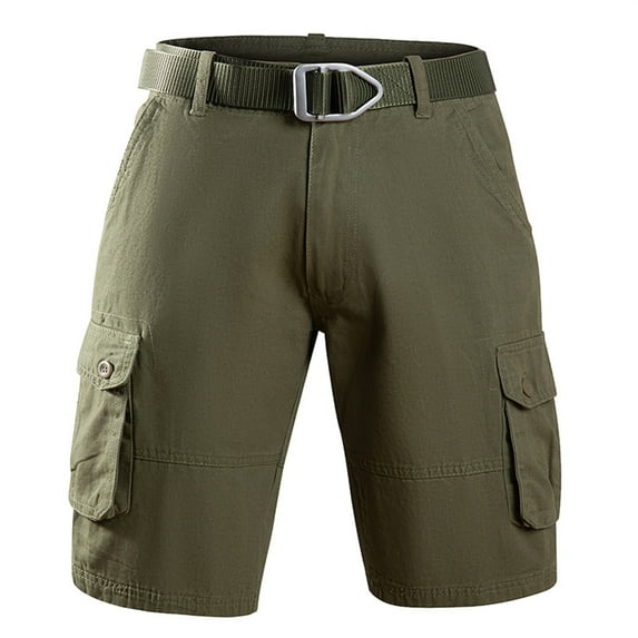 Male Summer Cargo Shorts Pockets, Breathable, Comfortable, Elastic Waist Ideal for Golf, Camping, Travel, and Outdoor Activities in Multiple Sizes