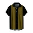 thumbnail image 1 of Male Summer Casual Print Plus Size Shirt Short Sleeve Turn Down Collar Shirt, 1 of 4