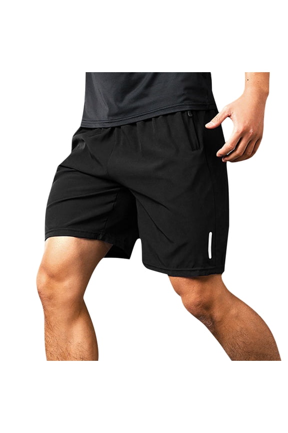 Male Summer Sport Quick Drying Shorts Reflective Marker Zipper Pocket Shorts Mens Comfy Shorts Running Shorts Men Y Fit Outdoor Warm Beach Wedding Men Short Athletic Shorts Men Mens Shorts