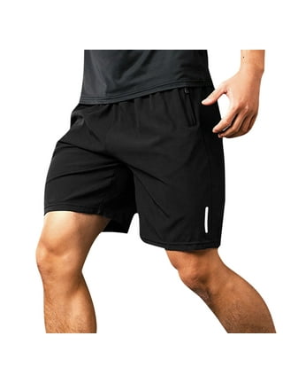 Mens gym shorts with zipper pockets top