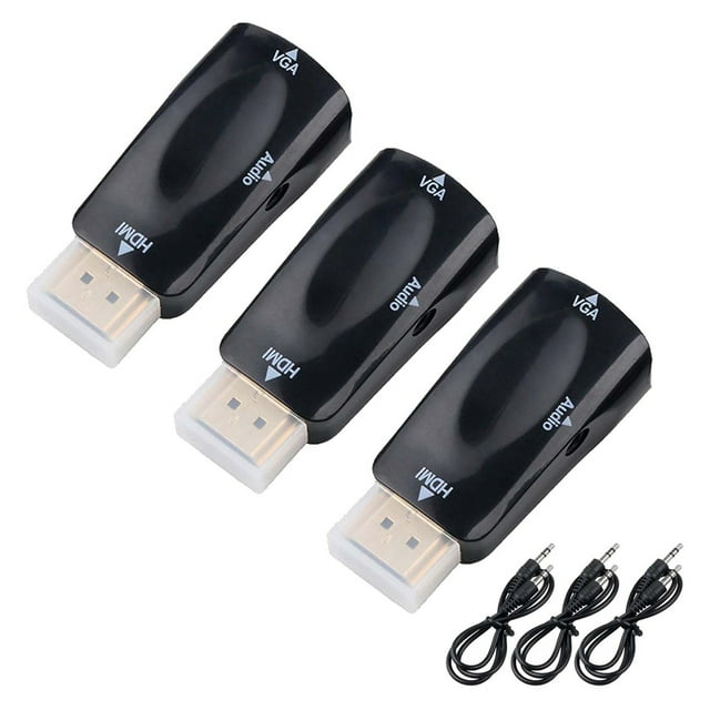 Male To VGA Female Converter Female Adapter To Projector TV With Audio