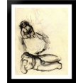 thumbnail image 1 of Male Torso and Study for Portrait of a Woman with Flowers 28x34 Large Black Wood Framed Print Art by Vincent van Gogh, 1 of 2