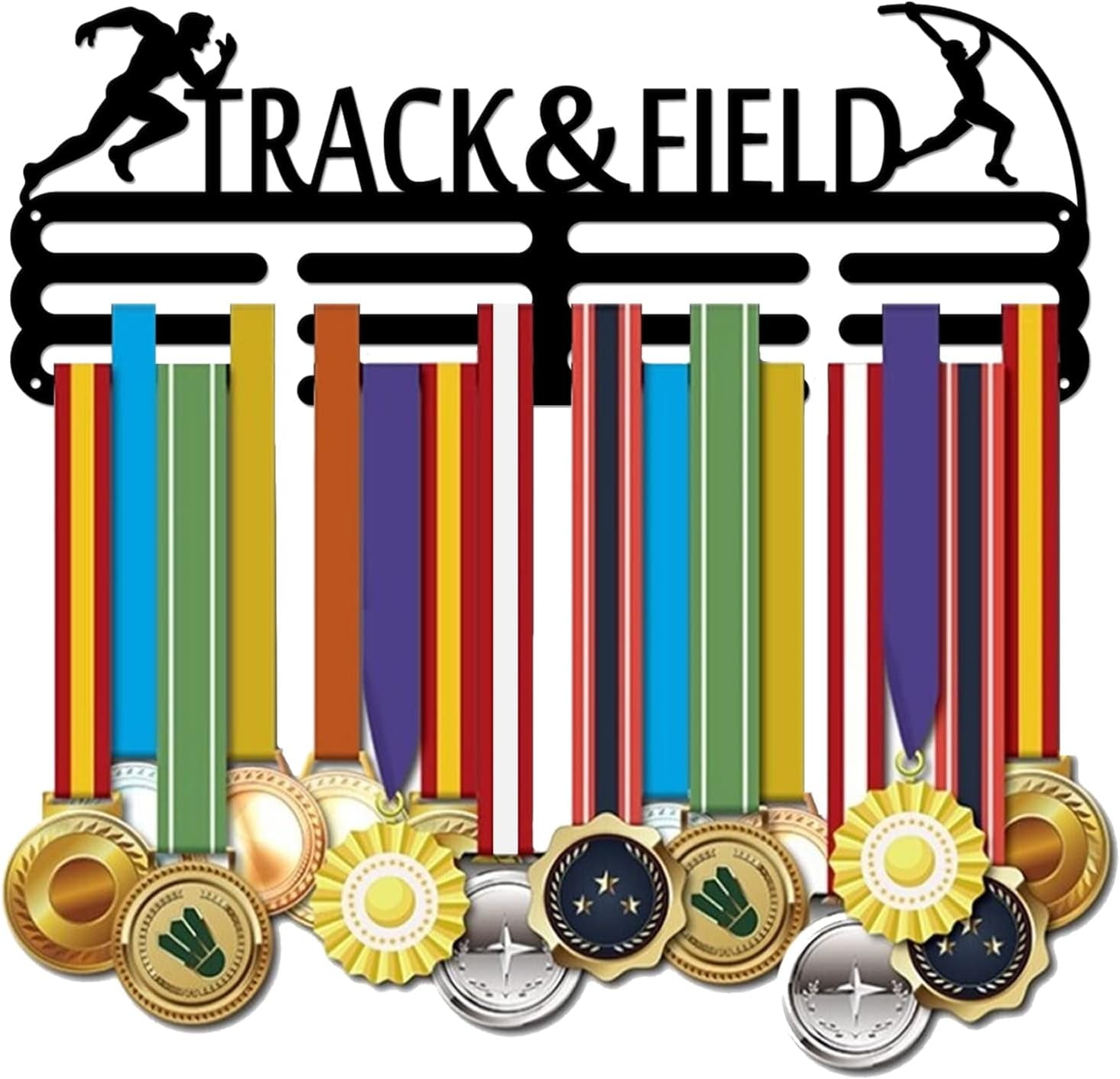 Track Ribbon Display Frame Male Track and Field Medal Hanger Display Running Rack Frame Pole Vault ...