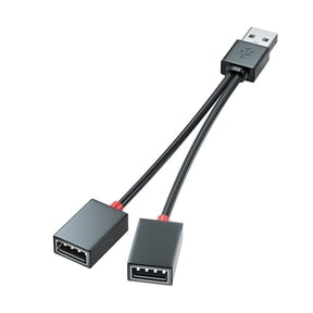Male USB 2.0 A 1 to 2 Dual USB Female Data Hub Adapter Splitter