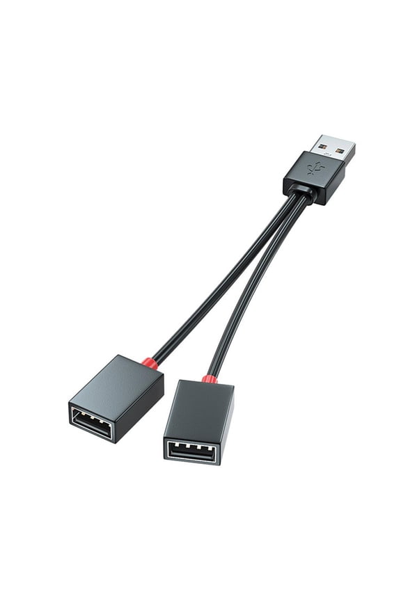 Male USB 2.0 A 1 to 2 Dual USB Female Data Hub Adapter Splitter